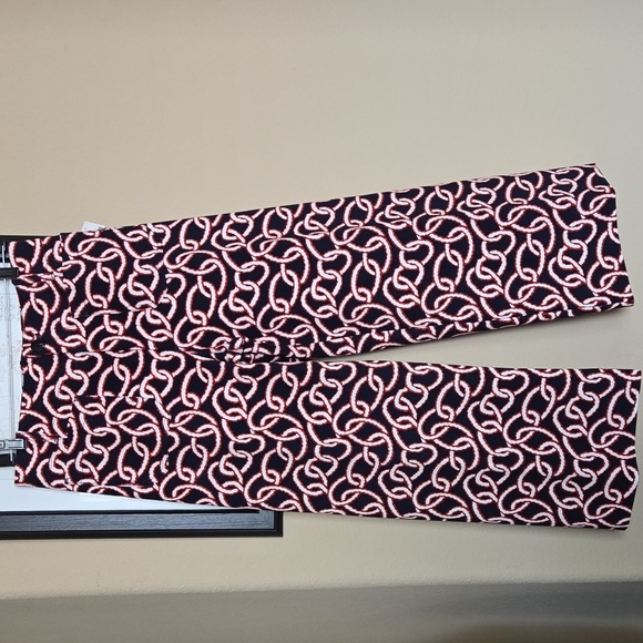 Anthropologie Maeve Colette Cropped Wide-Leg Pants Ponte Edition Navy Chain - 30 - Picture 12 of 16